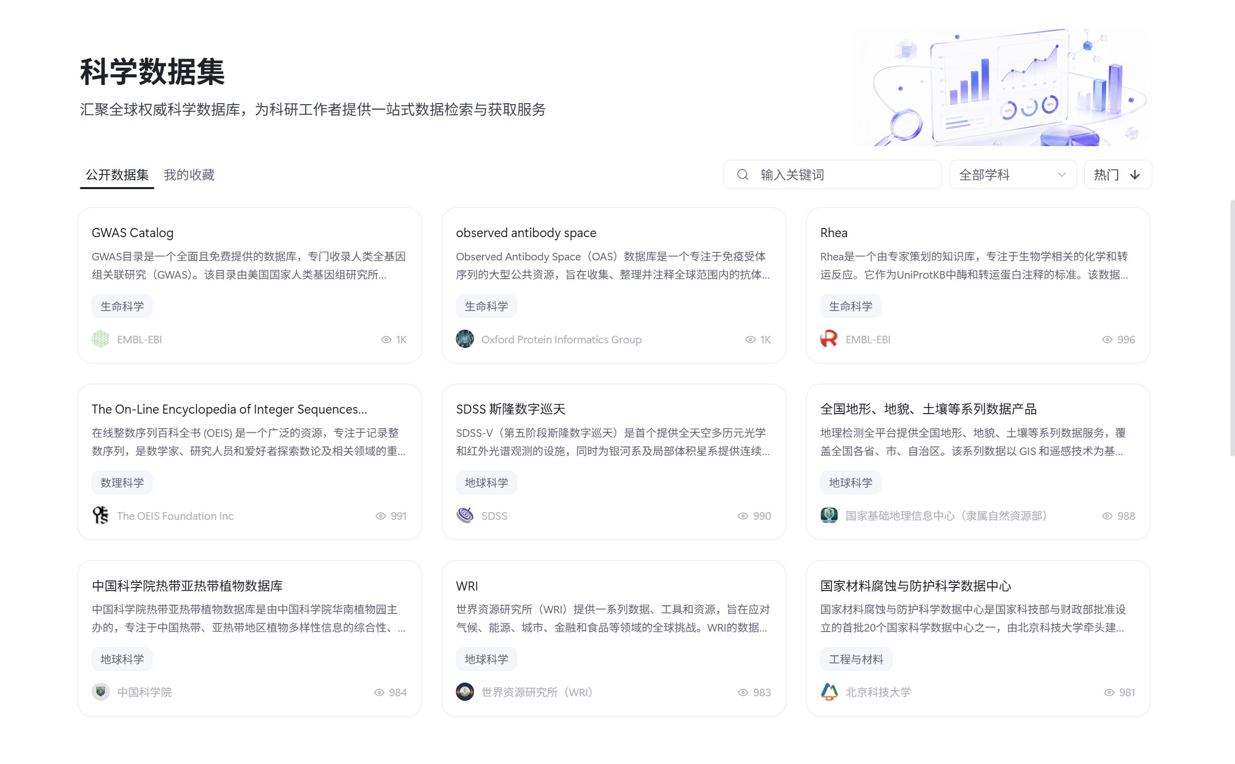 科学数据库导航