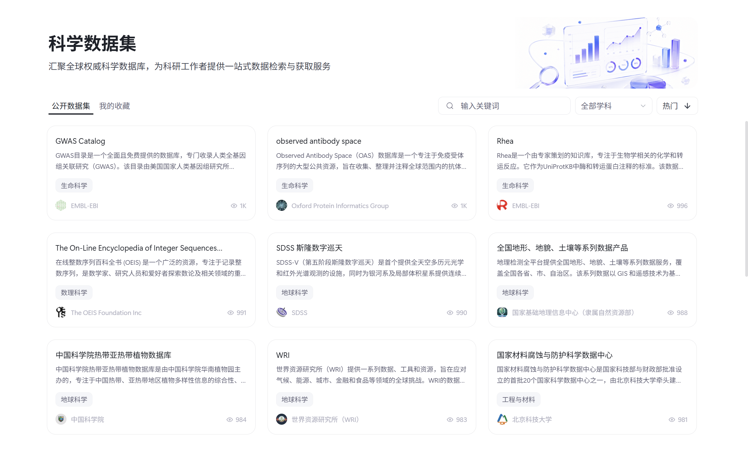 科学数据库导航